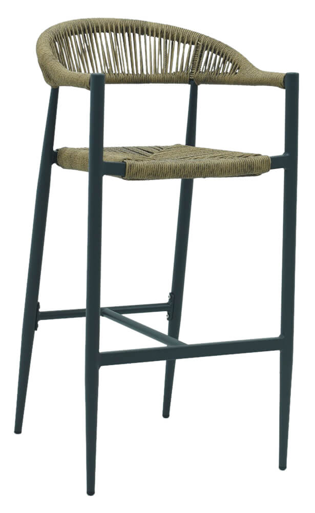 Matrix Rope Bar Stools Brown+Charcoal