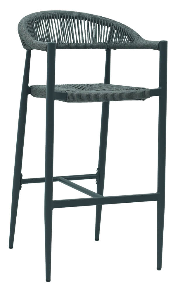 Matrix Rope Bar Stools Grey+Charcoal