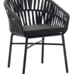 Verta Rope Chairs Dark Grey