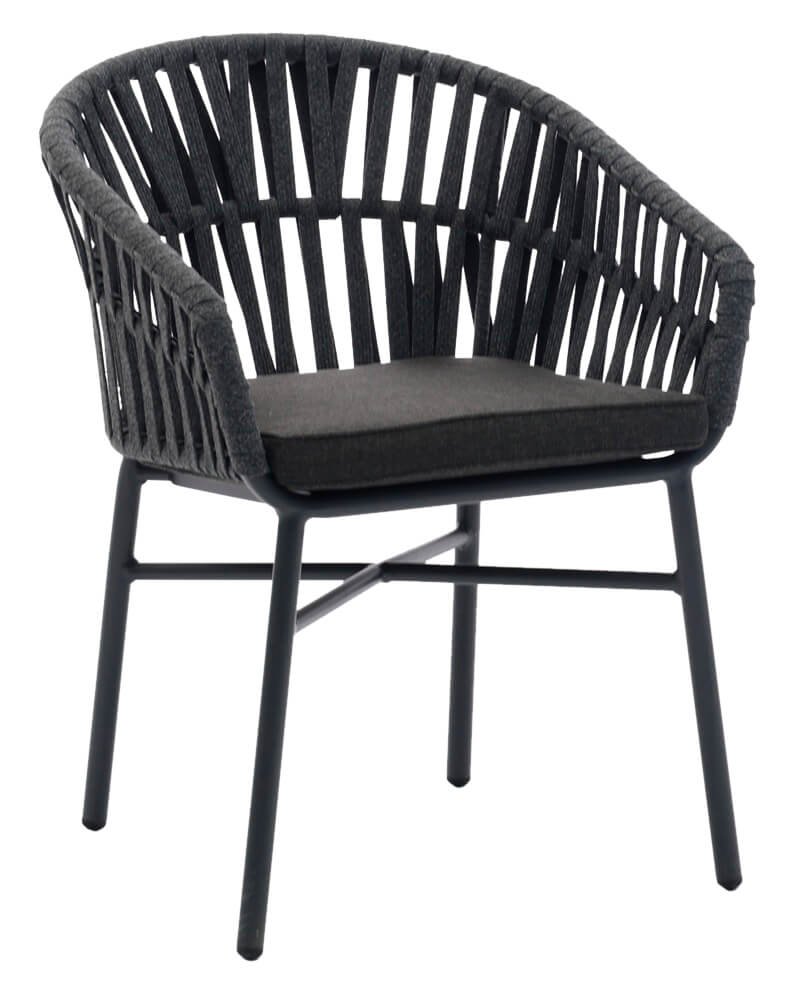 Verta Rope Chairs Dark Grey