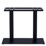 Square XL Double Table Bases Black 1