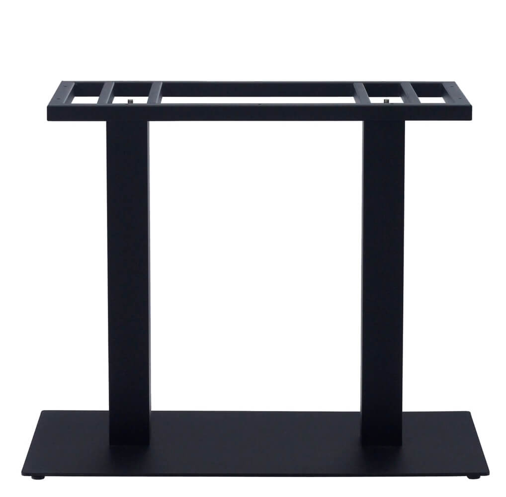 Square XL Double Table Bases Black 1