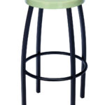 Barrel Bar Stools - Laurel Green and Gold
