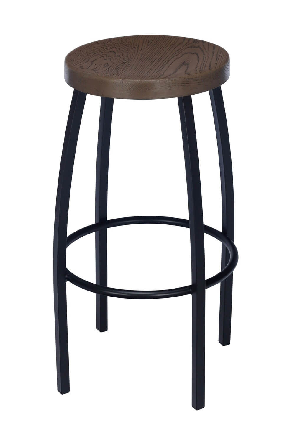 Barrel Bar Stools - Walnut Barrel Bar Stools - Walnut