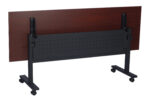 Mobile Training Tables + Perforated Steel Modesty Panel Folded