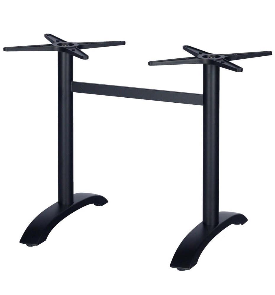 Aluminium Double Table Bases Black 1