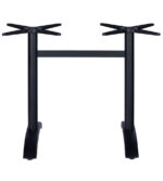 Aluminium Double Table Bases Black 3
