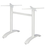 Aluminium Double Table Bases White 2