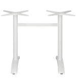 Aluminium Double Table Bases White 3