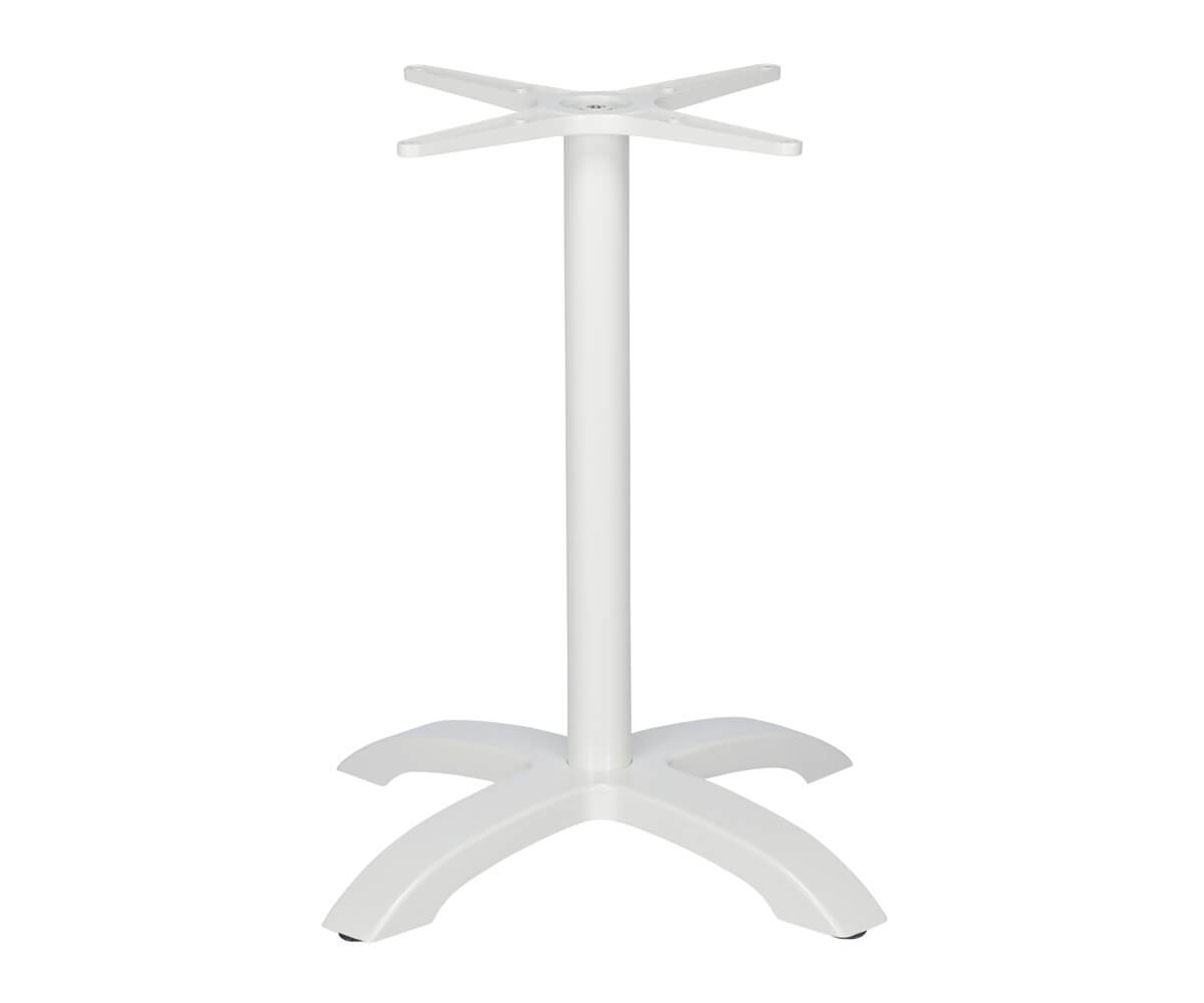 Aluminium Single Table Bases - White